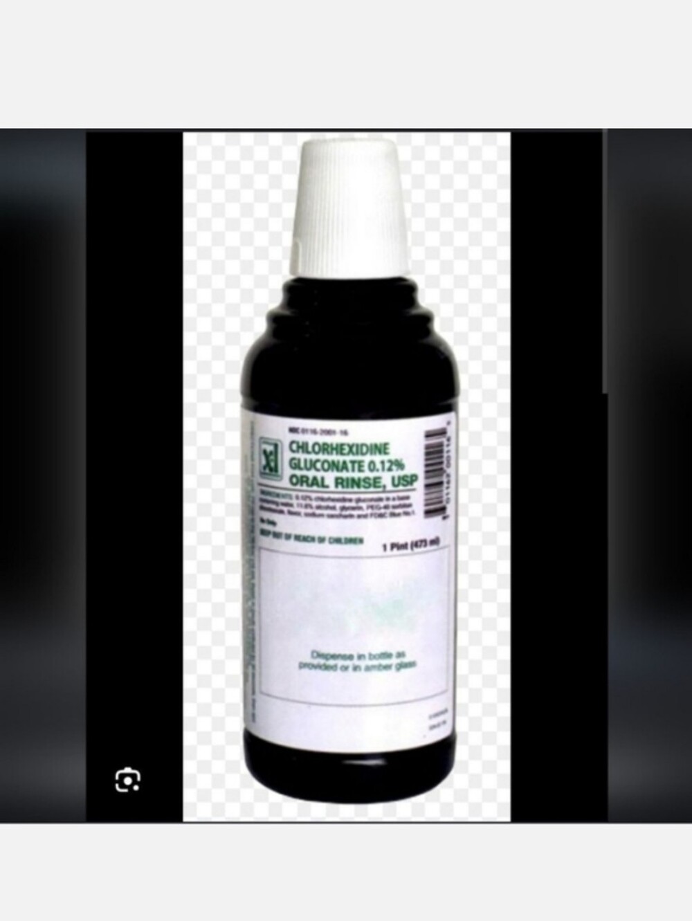 Chlorhexidine Gluconate 0.12% Oral Rinse - Black Bottle, Unbranded